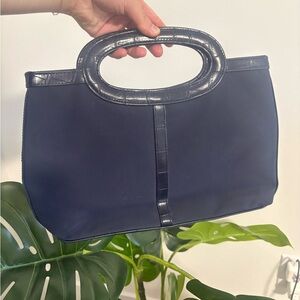 Estée Lauder Satchel Small Navy Blue Bag